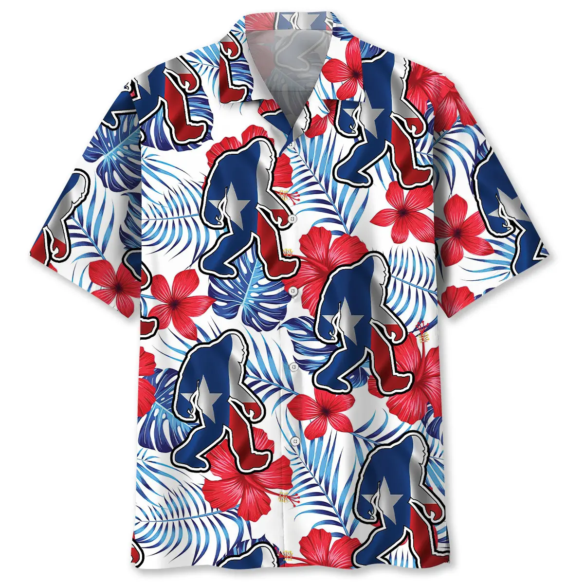 bigfoot-texas-hawaiian-shirt