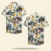 Biker Duck Unisex Hawaiian Shirt Aloha Shirt Summer Vibe Duck & Classic Motorcycles Pattern HWBN2765608 - Beltina