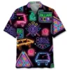 Billiard Neon Black Hawaiian Shirt HWBN2763443 - Beltina