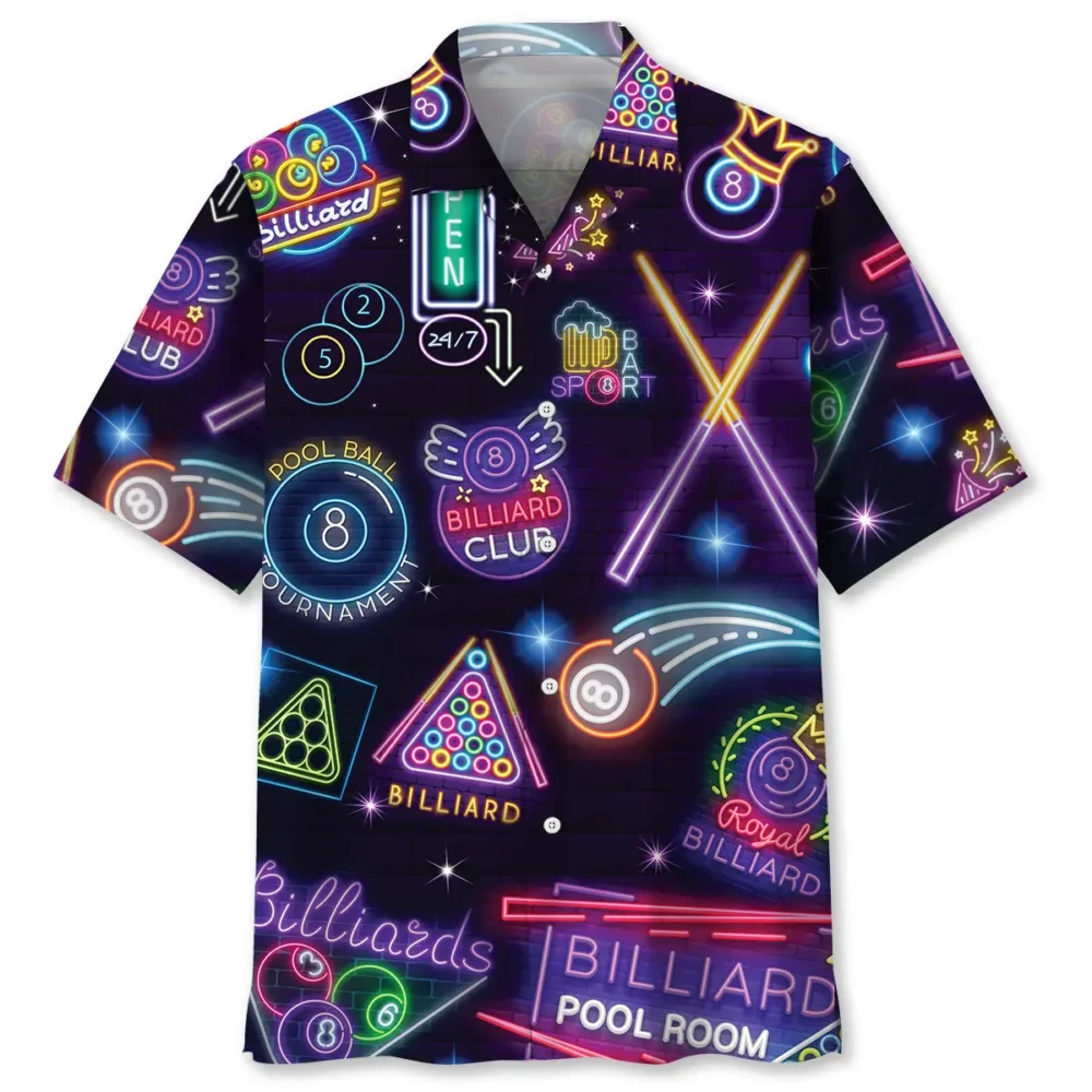 Billiard Neon Hawaiian Shirt HWBN2762765 - Beltina