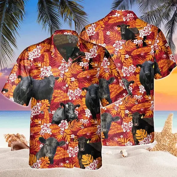 black-angus-red-orange-floral-trendy-hawaiian-shirt-cow-hawaii-shirts-men-trendy-hawaiian-shirt-women