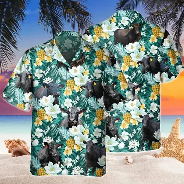 black-angus-tropical-pineapple-fruit-trendy-hawaiian-shirt-flowers-aloha-shirt-for-cow-lovers