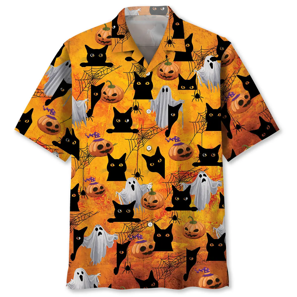 black-cat-boo-halloween-hawaiian-shirt