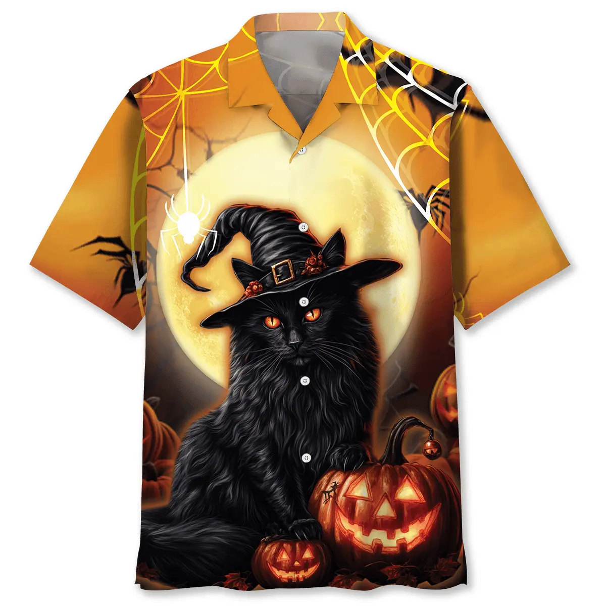 black-cat-pumpkin-halloween-hawaiian-shirt