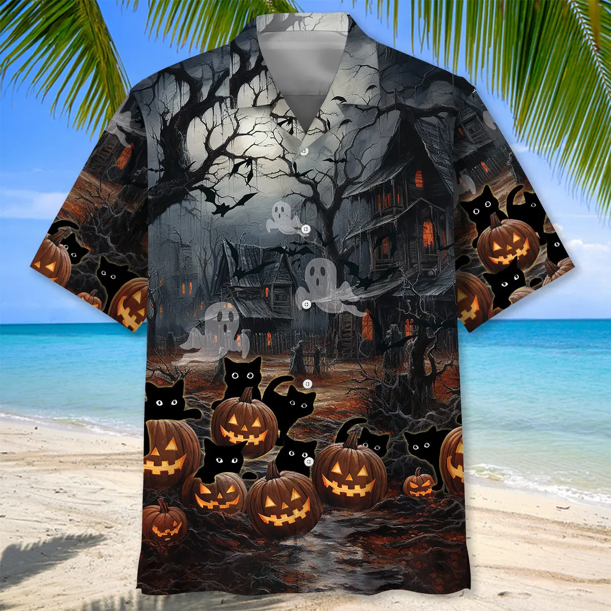 black-cat-pumpkins-halloween-hawaiian-shirt-1