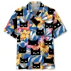 Black Cat Tropical Funny Hawaiian Shirt HWBN2762848 - Beltina