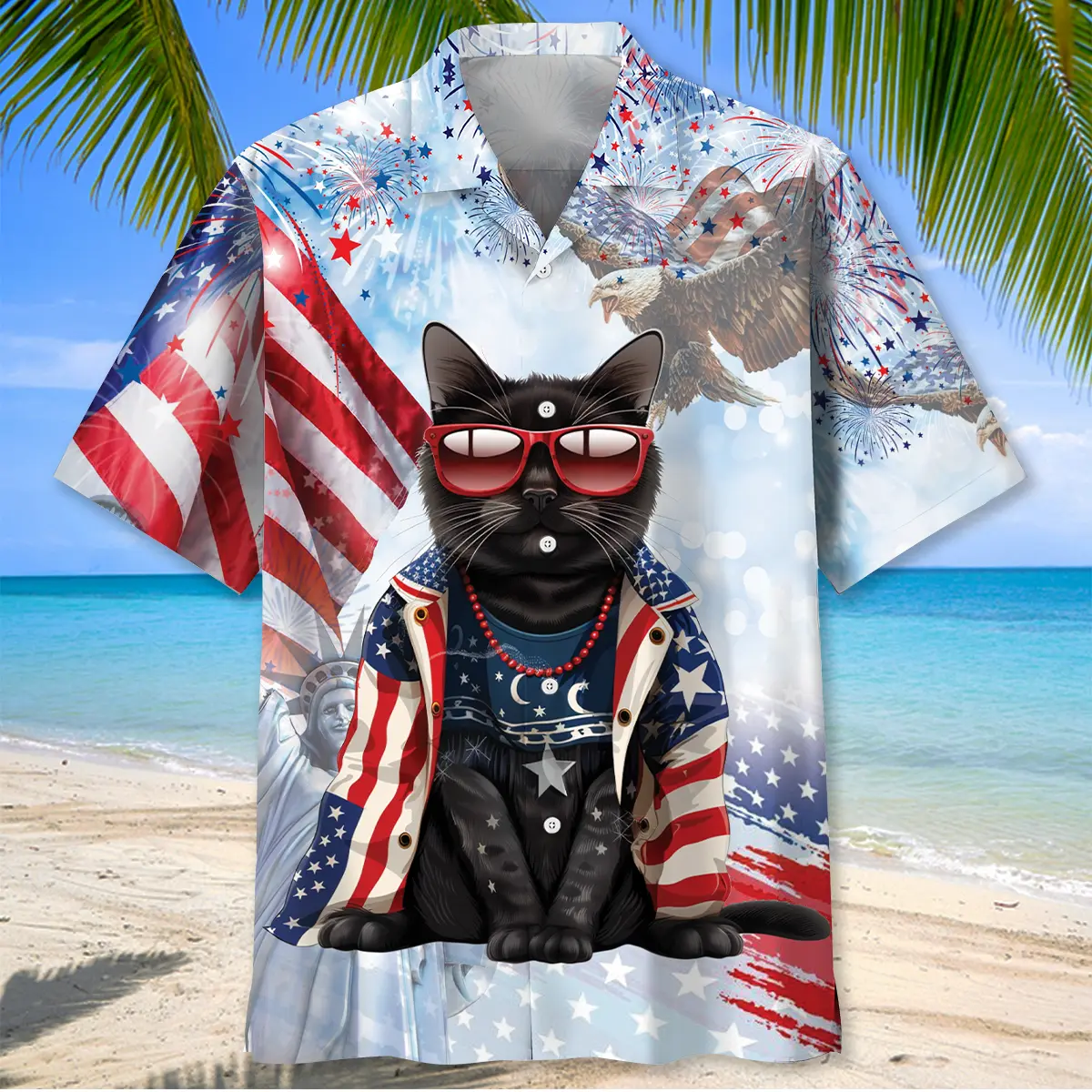 black-cat-usa-hawaiian-shirt-1