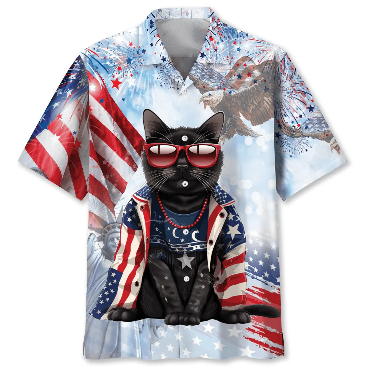black-cat-usa-hawaiian-shirt