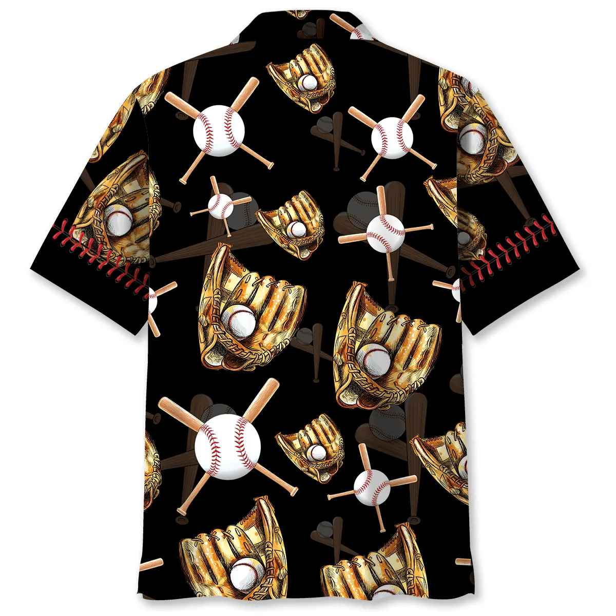 black-vintage-baseball-gloves-hawaiian-shirt-3