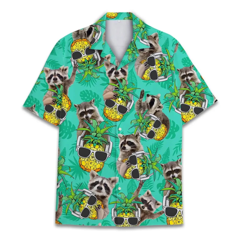 Tropical Raccoon Unisex Hawaiian Shirt Aloha Shirt HWBN2765676 - Beltina