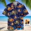 Blue Hot Rod Classic Racing Custom Photo Face Hawaiian shirt HWBN2764768 - Beltina