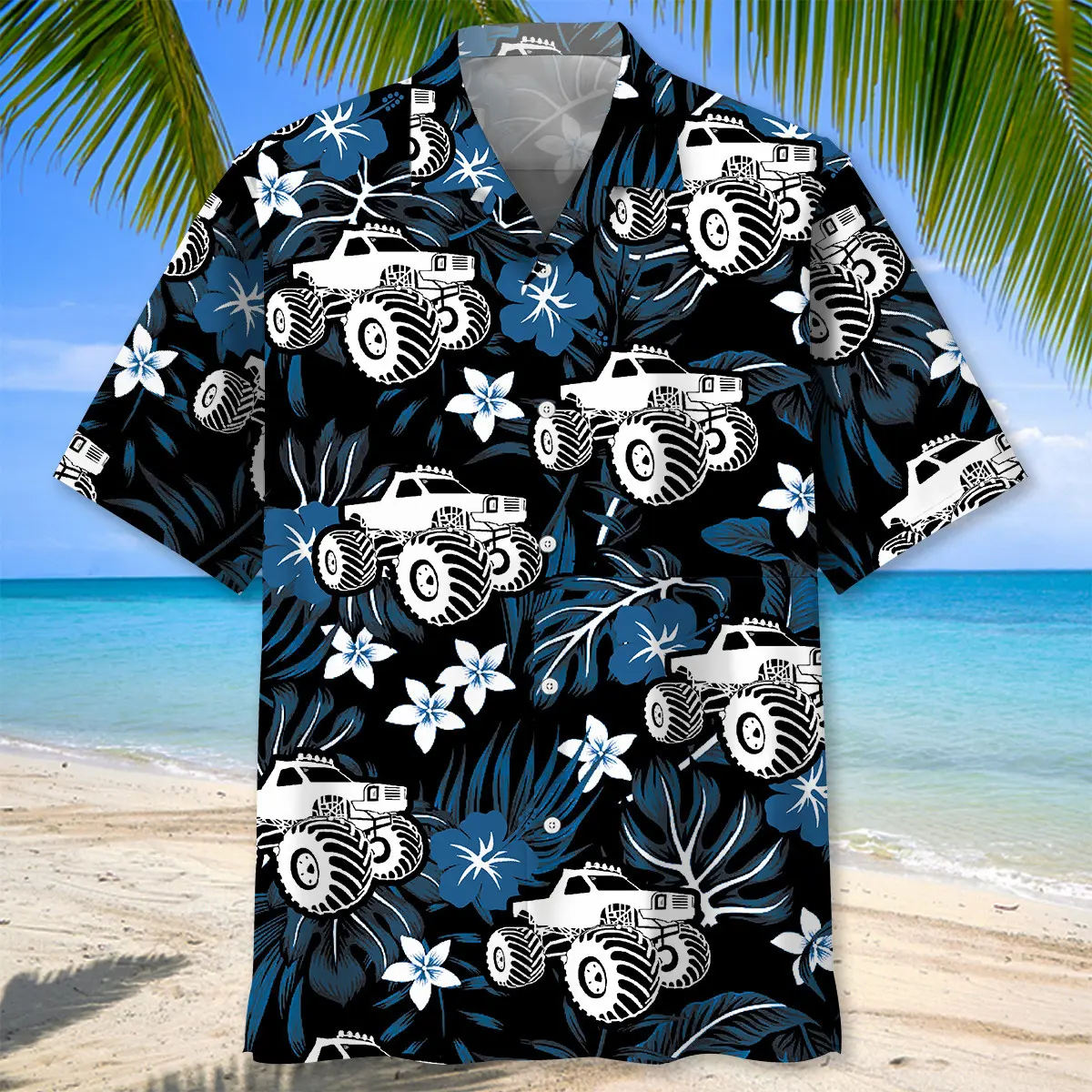 blue-monster-truck-hawaiian-shirt-1