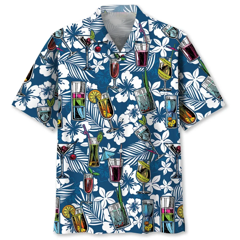 Blue Style Cocktail Bartender Hawaiian Shirt HWBN2762950 - Beltina