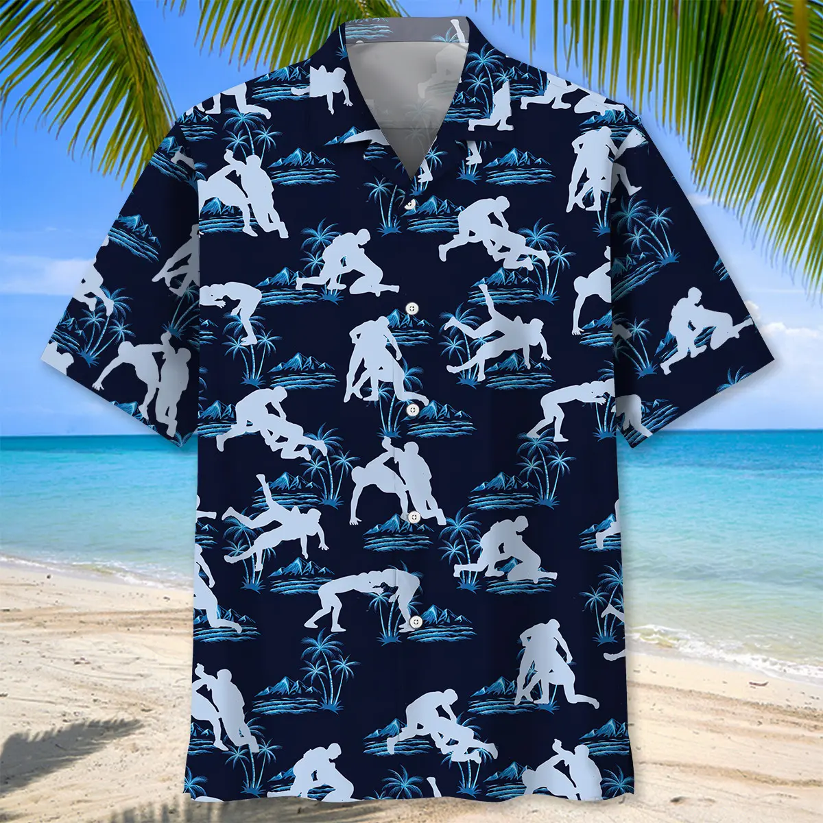 blue-wrestling-hawaiian-shirt-1