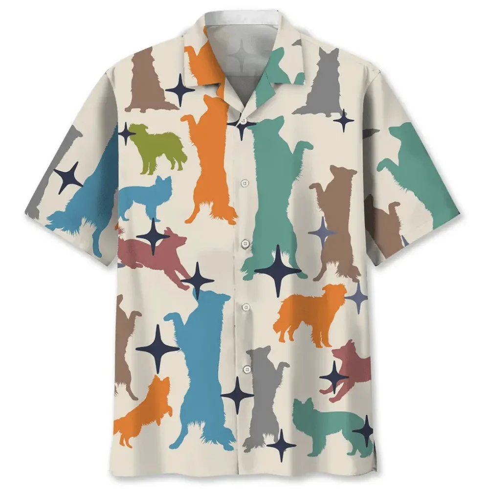 Border Collie Colorful Hawaiian Shirt HWBN2762354 - Beltina