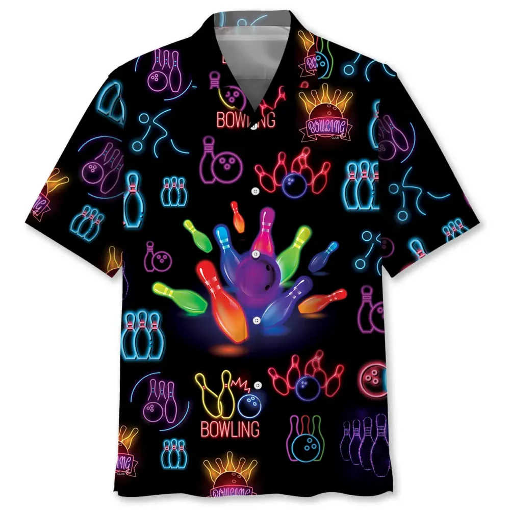 Bowling Neon Hawaiian Shirt HWBN2762748 - Beltina