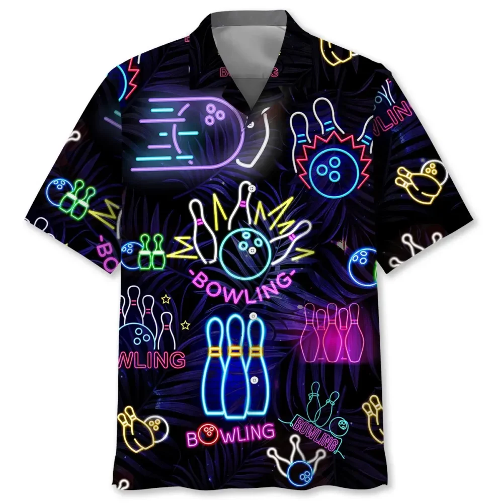 Bowling Neon Hawaiian Shirt HWBN2762249 - Beltina