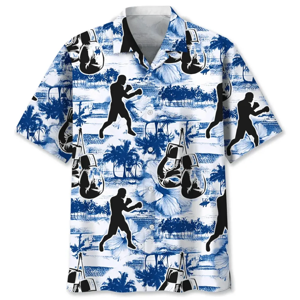 Boxing Blue Nature Hawaiian Shirt HWBN2762394 - Beltina