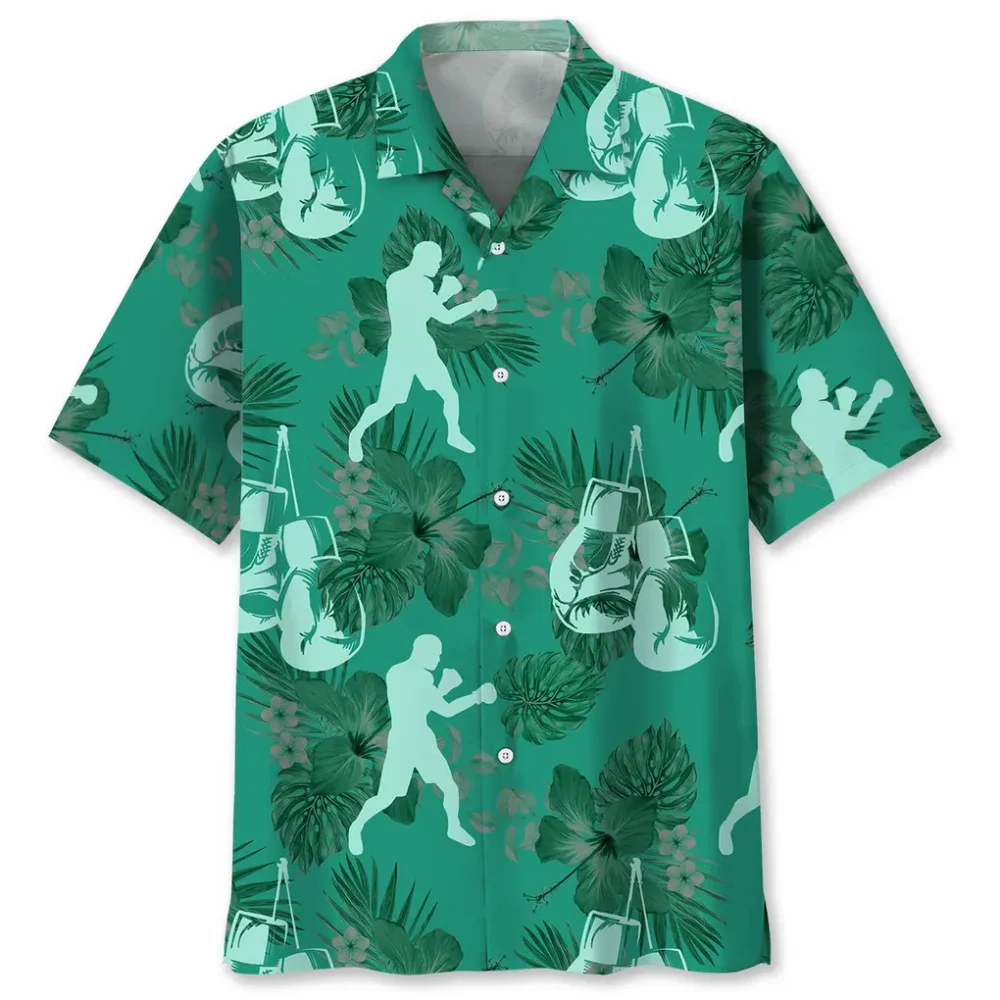 Boxing Kelly Green Hawaiian Shirt HWBN2762398 - Beltina