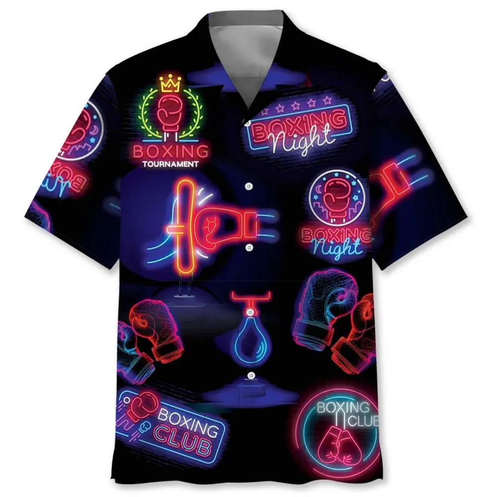 Boxing Neon Sign Hawaiian Shirt HWBN2762964 - Beltina
