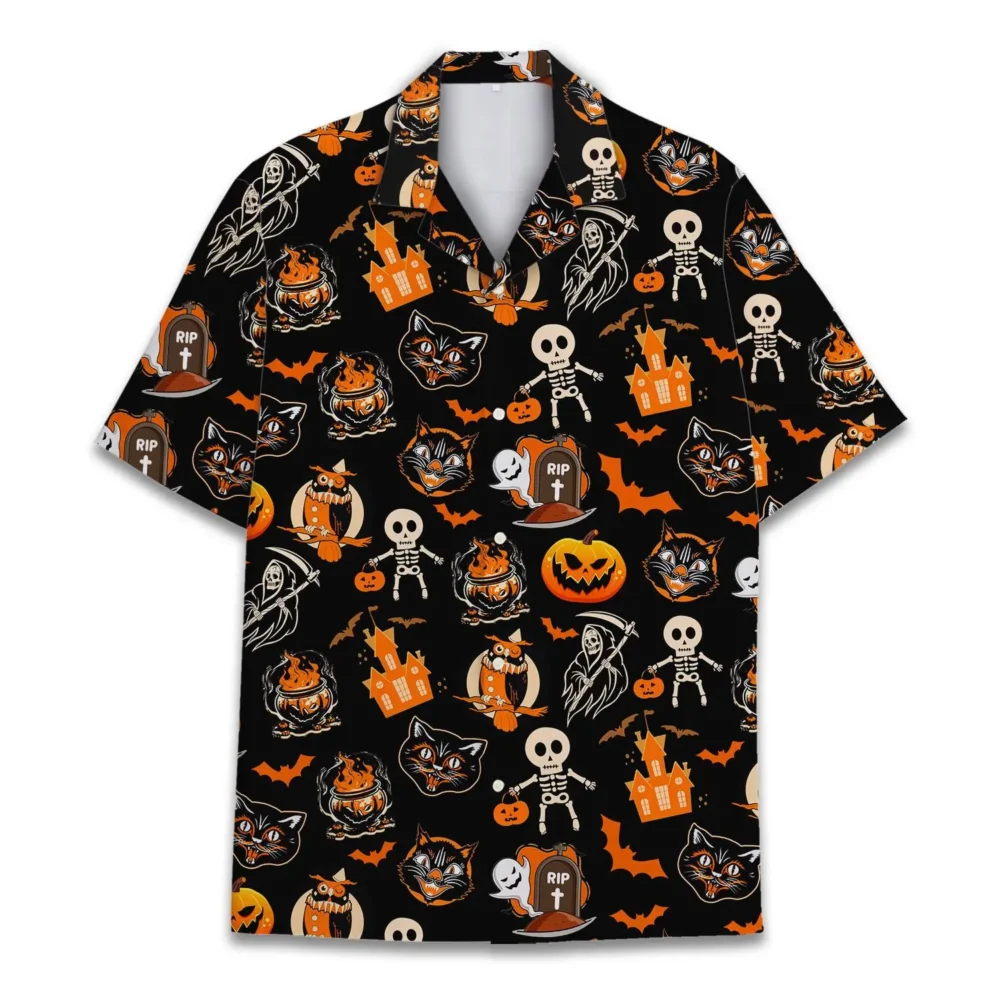 Halloween Casual Unisex Hawaiian Shirt Aloha Shirt HWBN2765699 - Beltina