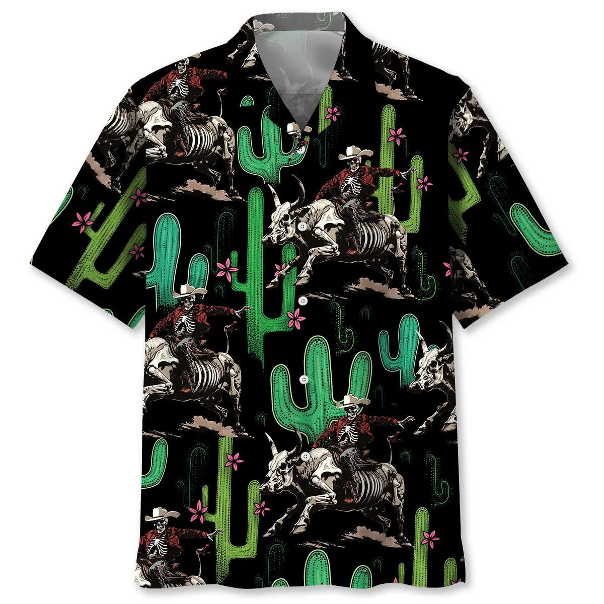 cactus-cowboy-riding-bull-hawaiian-shirt