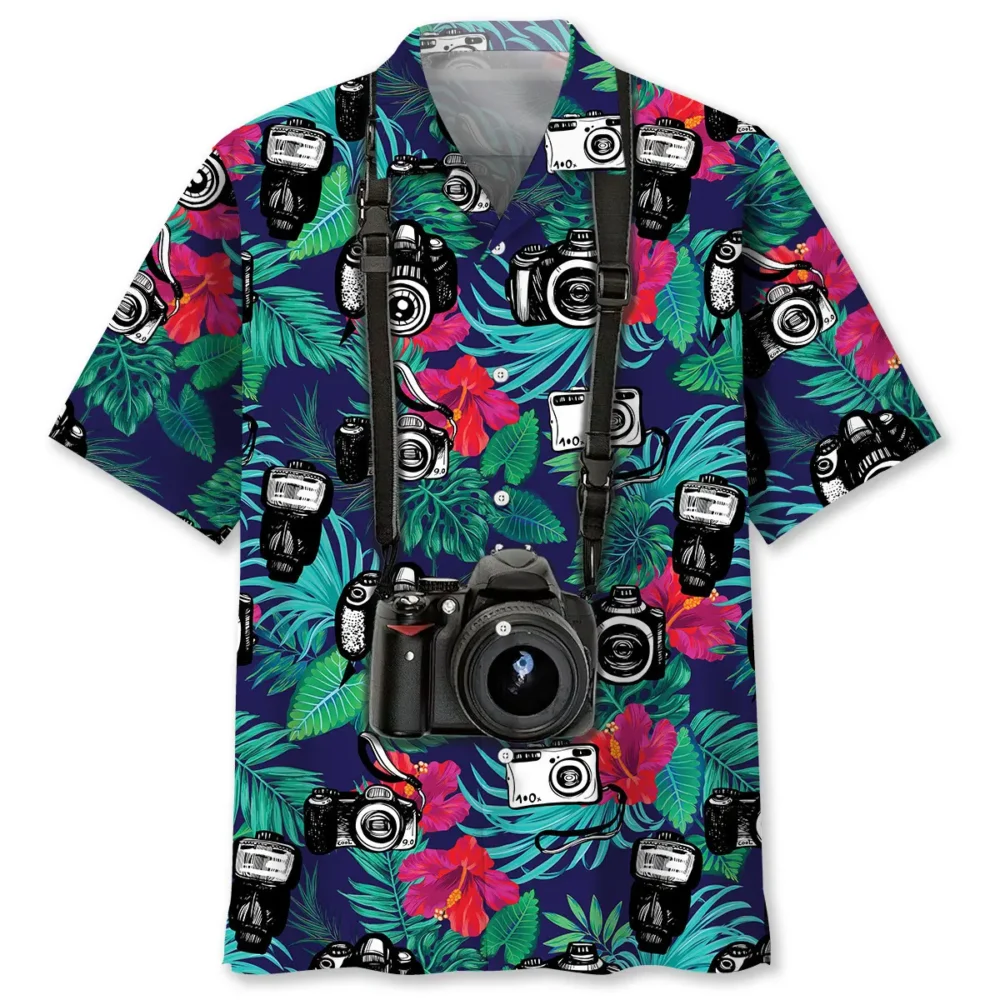 Camera Tropical Hawaiian Shirt HWBN2762897 - Beltina