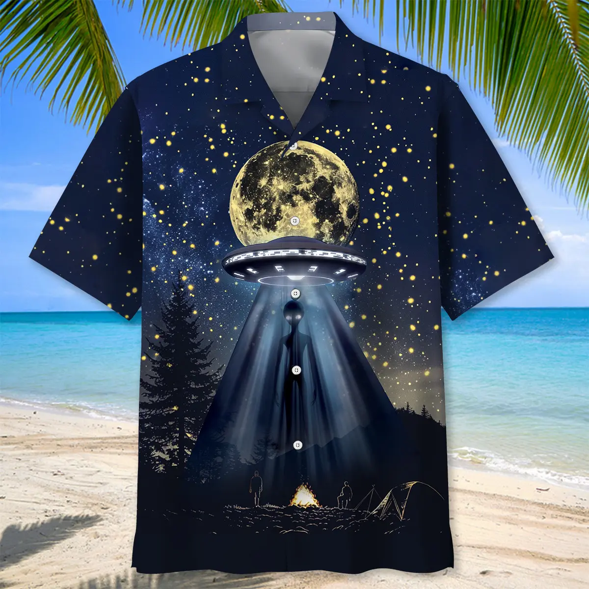 camping-alien-at-campsite-hawaiian-shirt-1