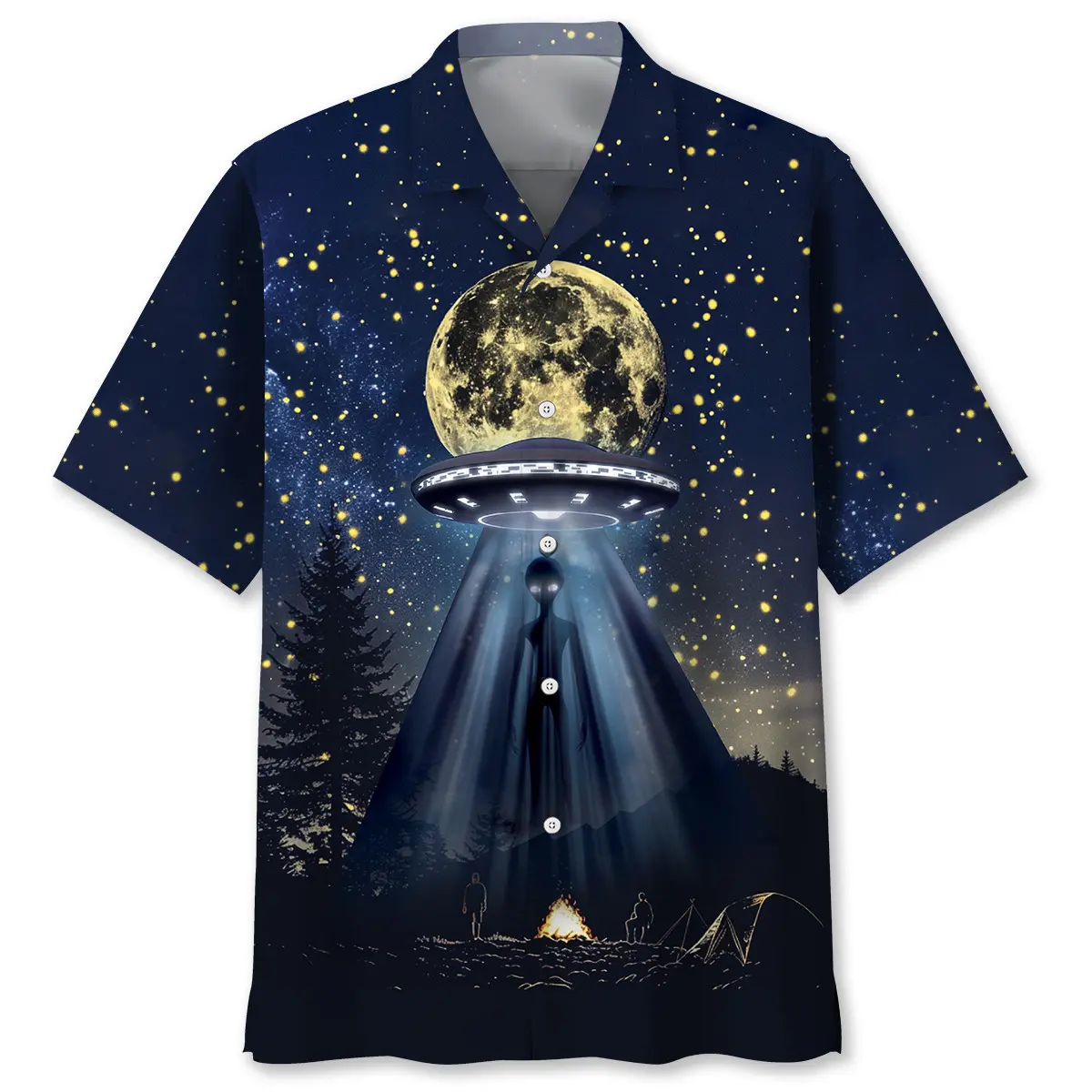 camping-alien-at-campsite-hawaiian-shirt