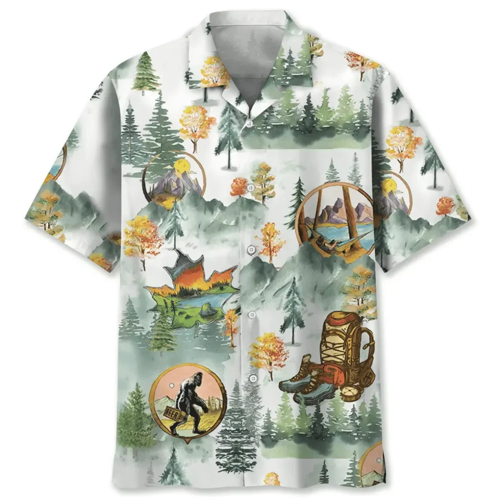 Camping Bigfoot Hawaiian Shirt HWBN2762414 - Beltina