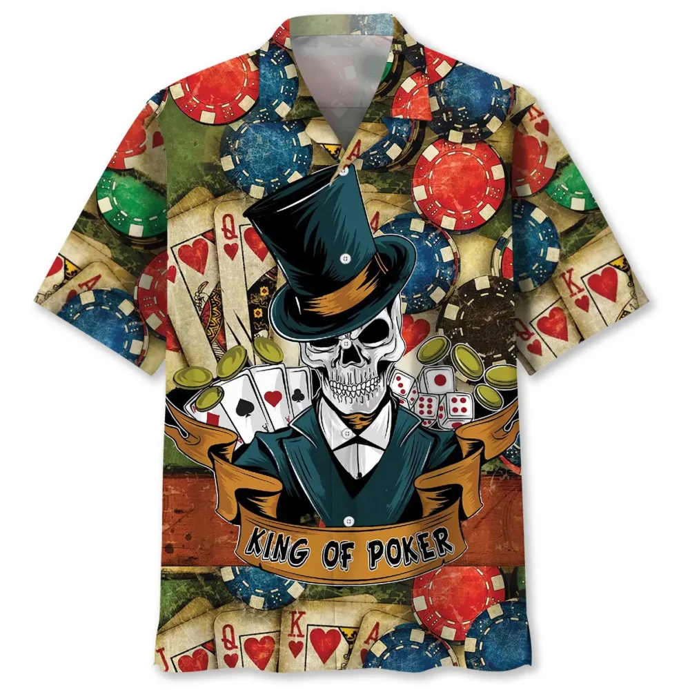 Casino Skull Hawaiian Shirt HWBN2762820 - Beltina