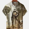 Casual Vintage Star Wars Print Art Button Stretch Large Size Hawaiian Shirt HWBN2765157 - Beltina