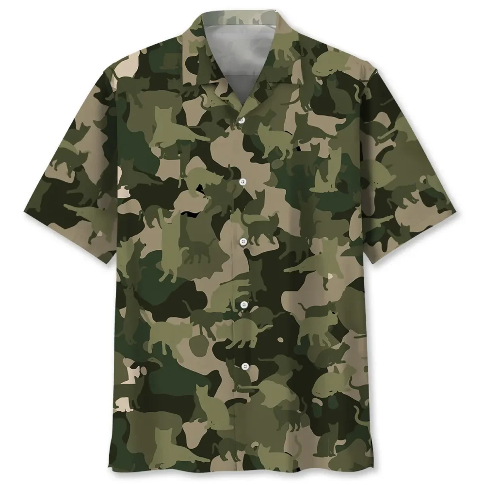 Cat Pattern Hawaiian Shirt HWBN2762824 - Beltina