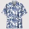 Cats Blue Flower Hawaiian Shirt HWBN2762428 - Beltina