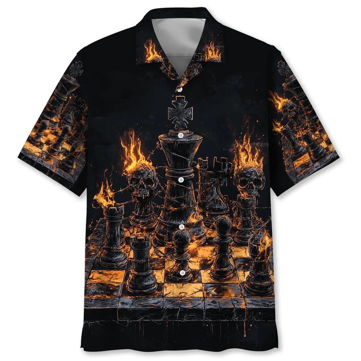 chess-flames-gothic-hawaiian-shirt