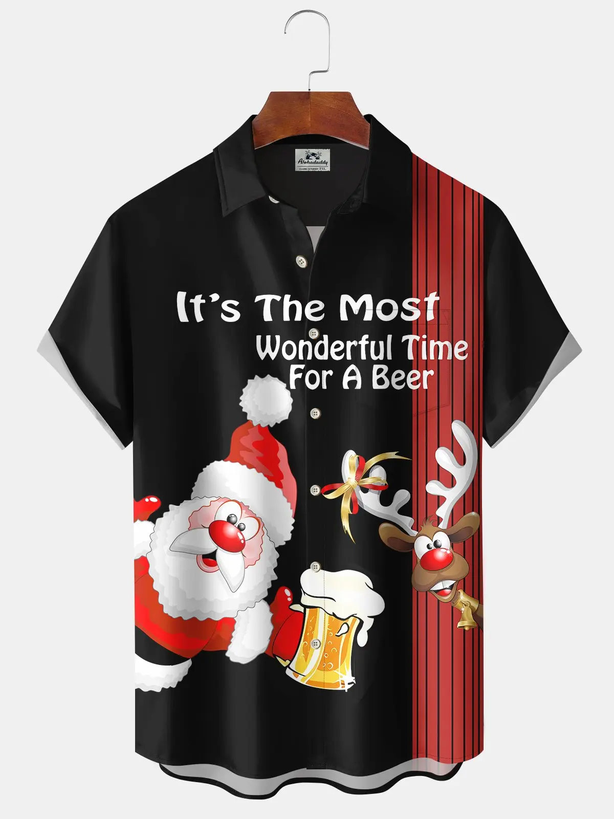 christmas-holiday-holiday-santa-claus-elk-beer-retro-bowling-hawaiian-shirt