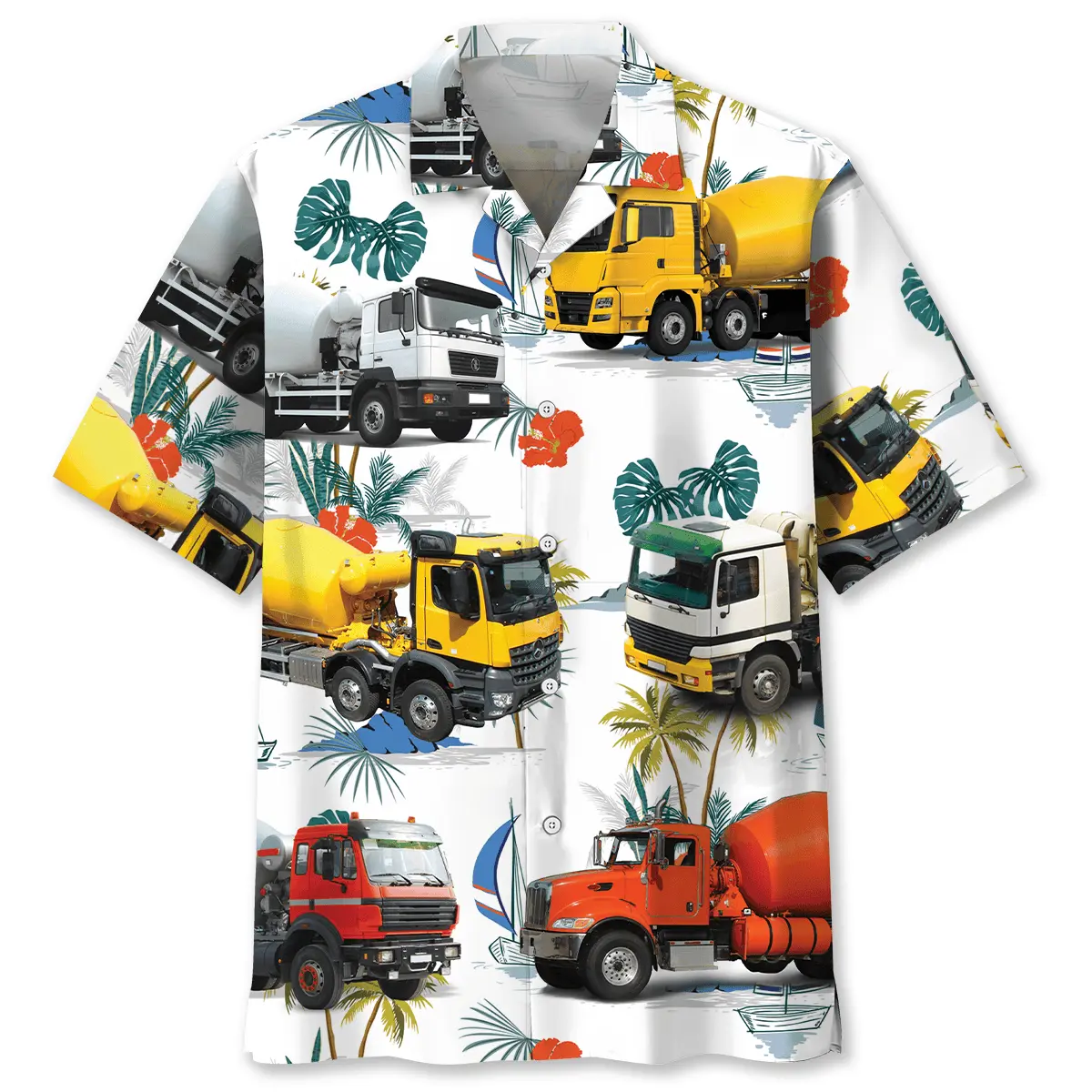colorful-concrete-mixer-truck-hawaiian-shirt