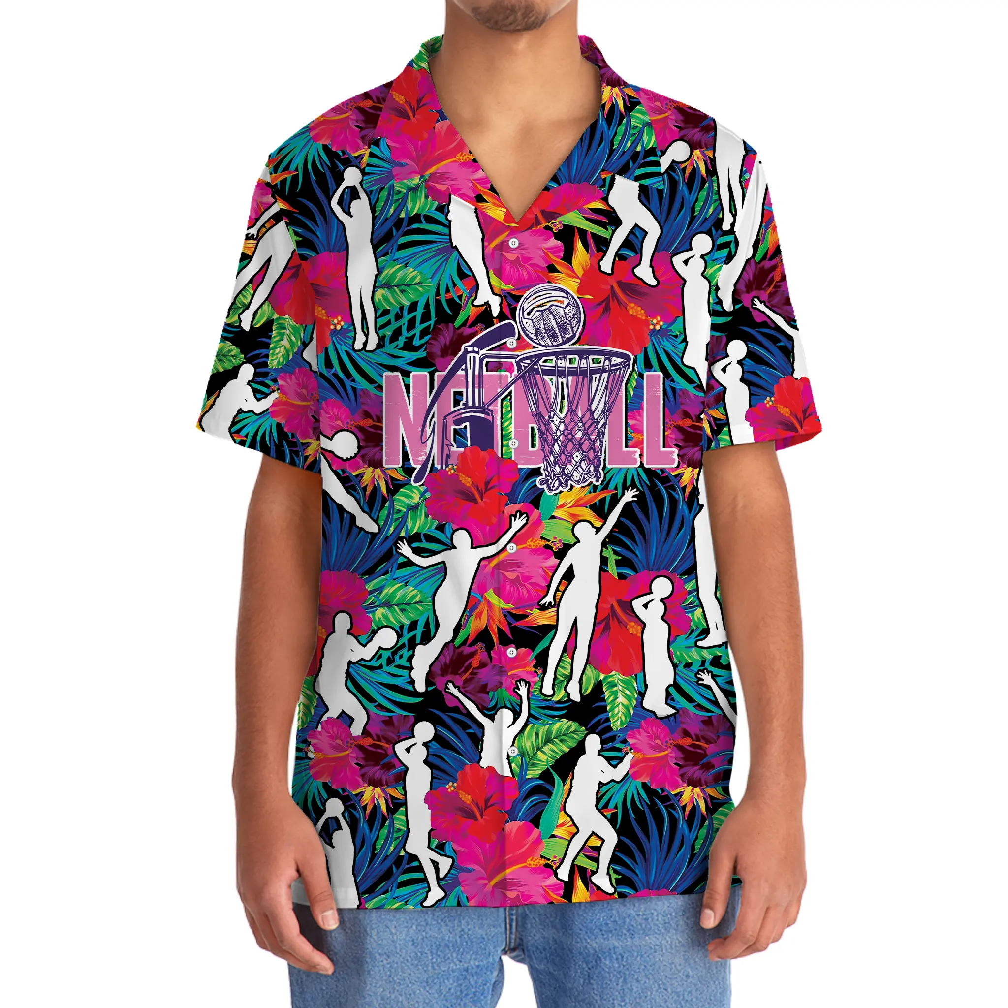colorful-netball-tropical-hawaiian-shirt-3
