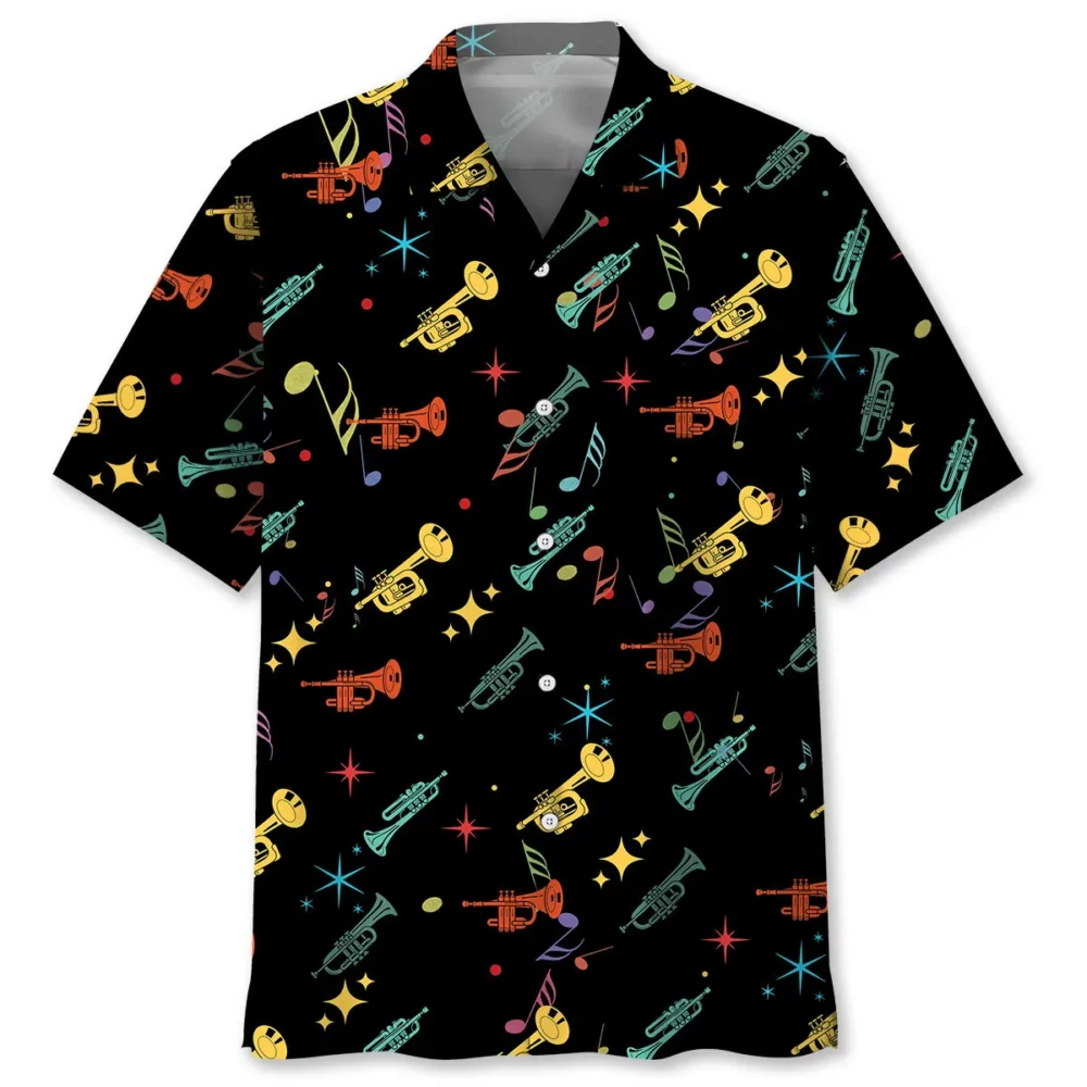 Colorful Star Trumpet Hawaiian Shirt HWBN2762904 - Beltina