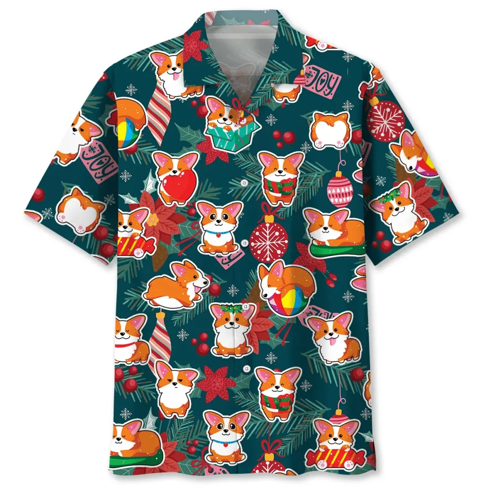 Corgi Christmas Hawaiian Shirt HWBN2763051 - Beltina