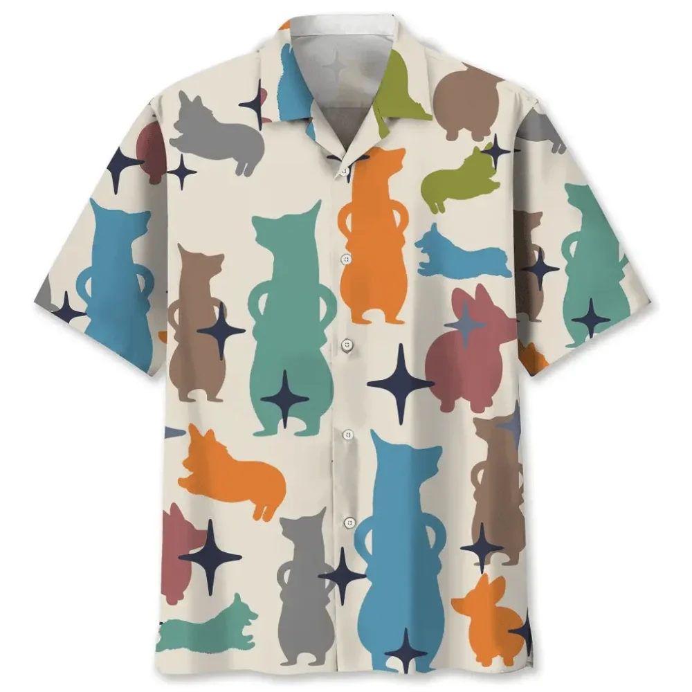 Corgi Colorful Hawaiian Shirt HWBN2762357 - Beltina