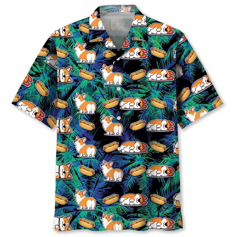 Corgi Hotdog Hawaiian Shirt HWBN2763047 - Beltina