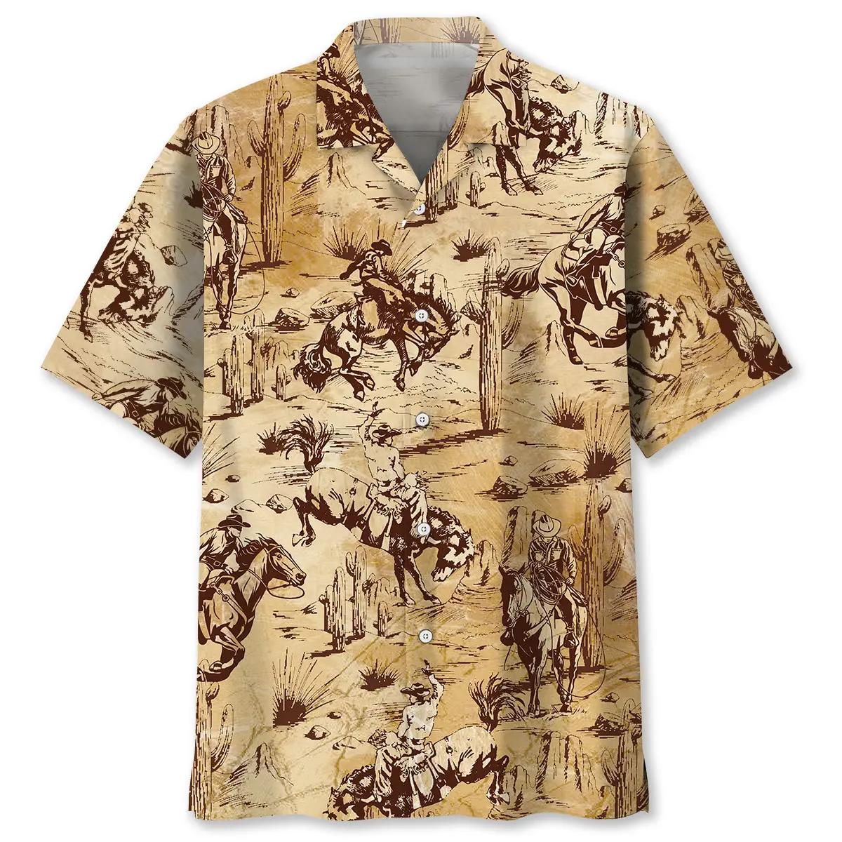 cowboy-riding-horse-hawaiian-shirt