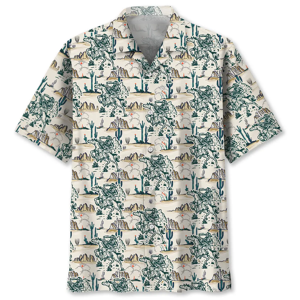 cowboy-skull-hawaiian-shirt