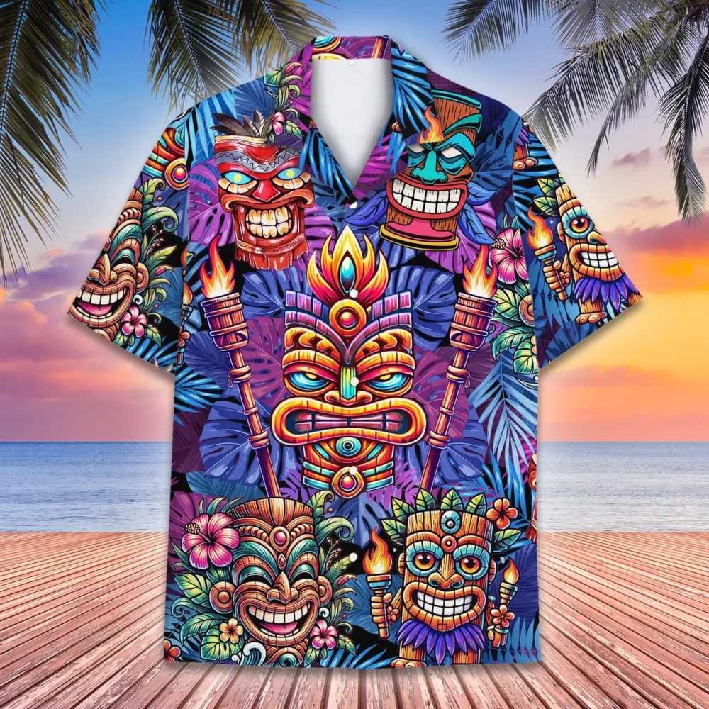 Tropical Tiki Unisex Hawaiian Shirt Aloha Shirt HWBN2765673 - Beltina