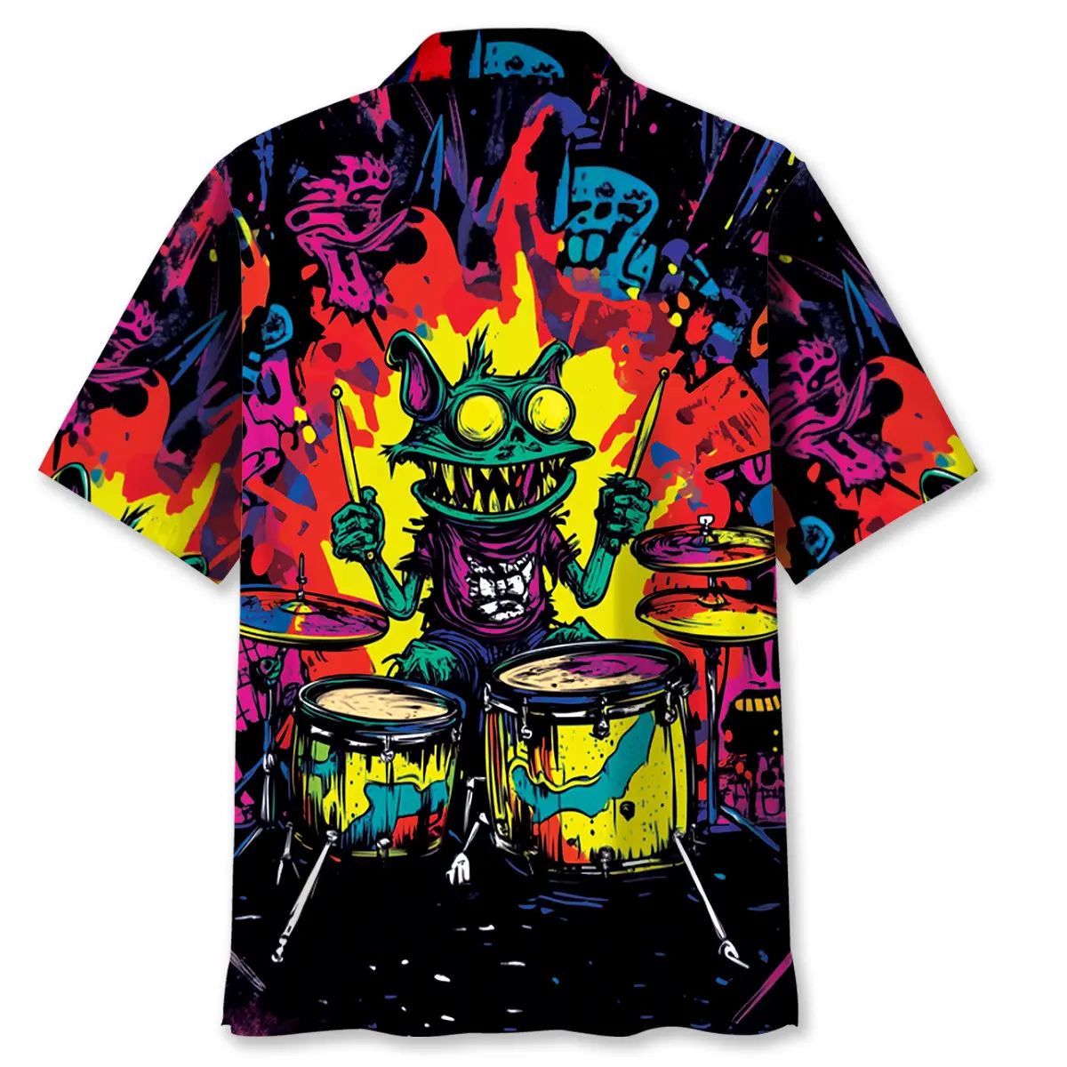 crazy-drum-monster-hawaiian-shirt-1