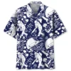 Cricket Blue Hawaiian Shirt HWBN2764380 - Beltina