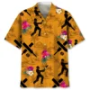 Cricket Orange Tropical Hawaiian Shirt HWBN2762171 - Beltina