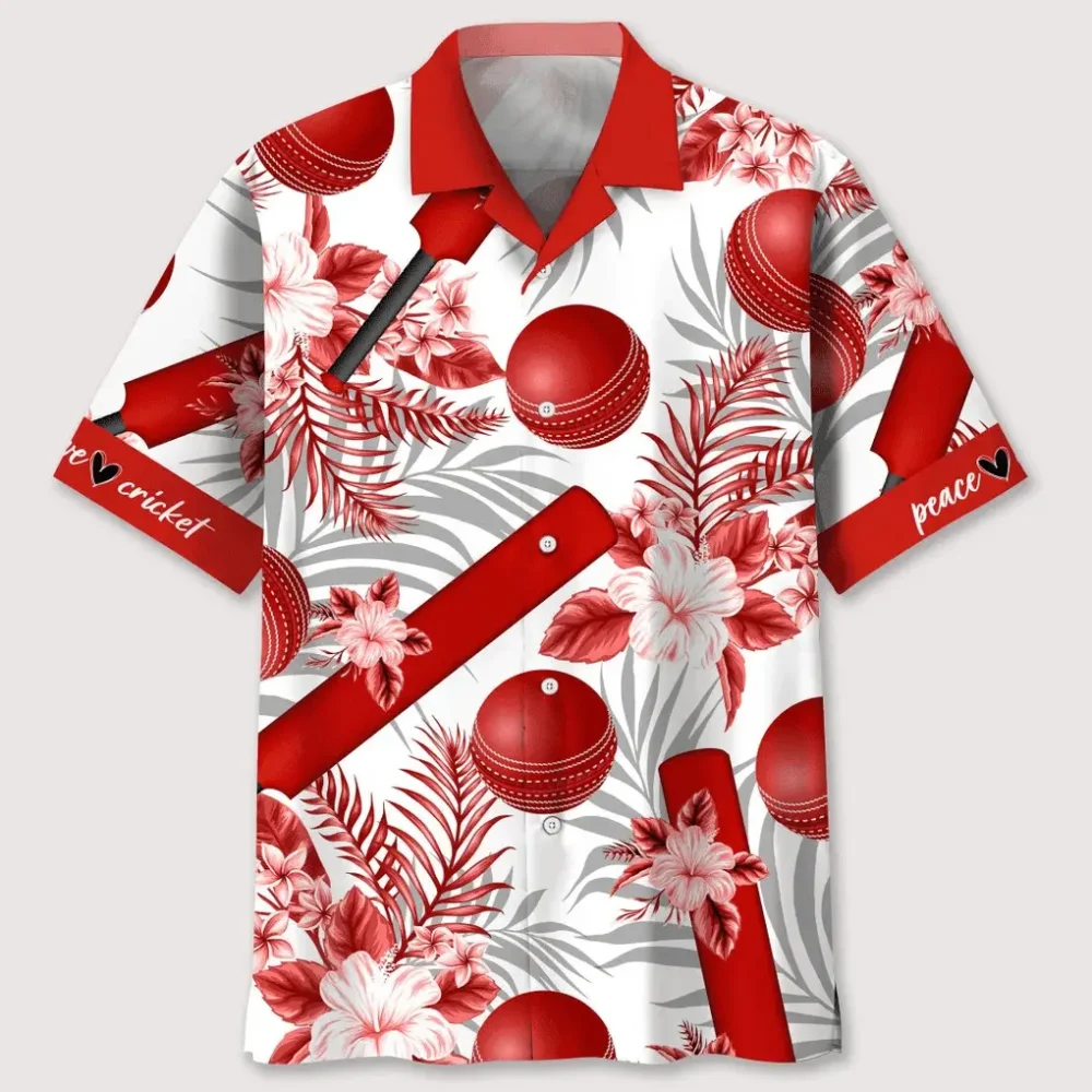 Cricket Red Hawaiian Shirt HWBN2762172 - Beltina