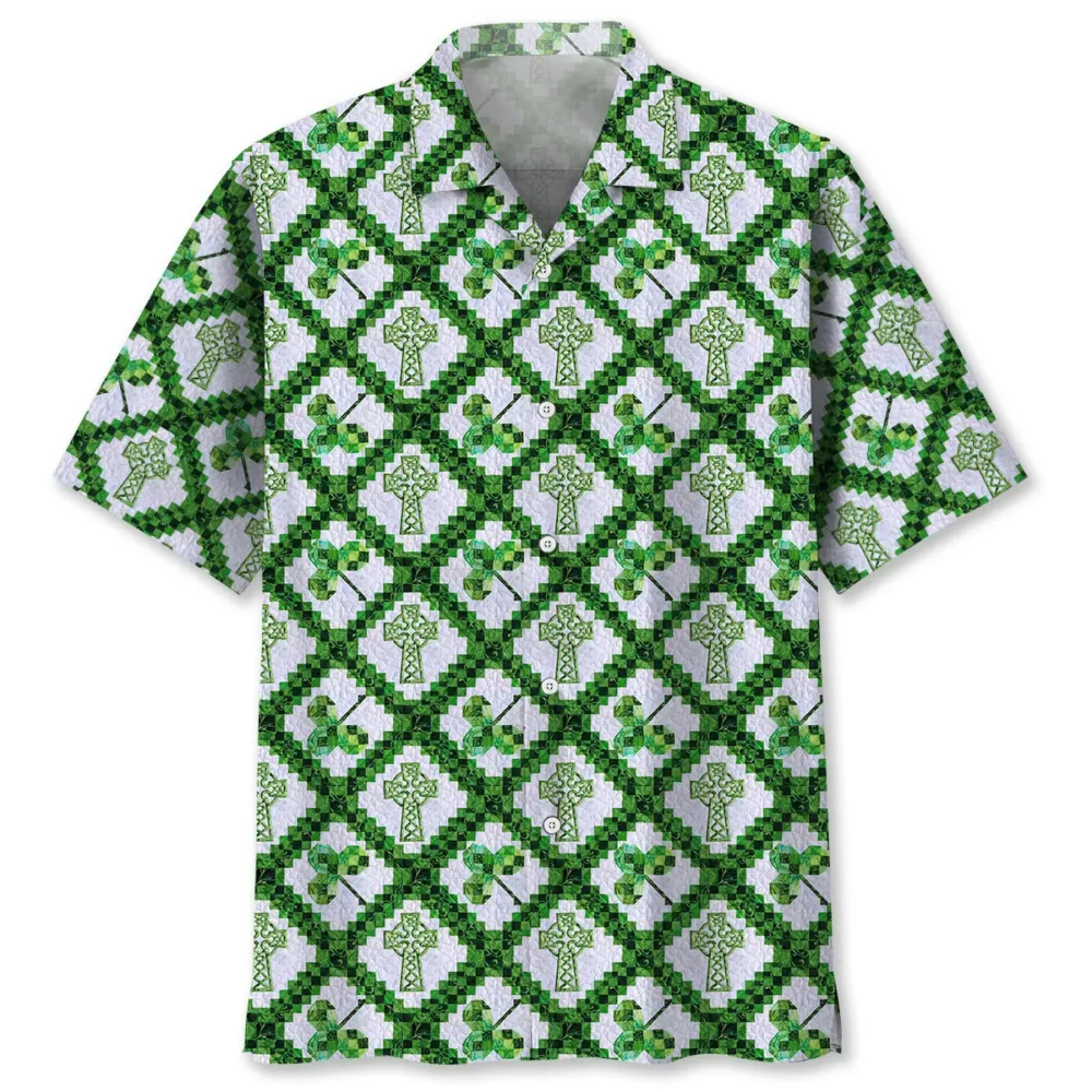 Cross St.Patrick Day Hawaiian Shirt HWBN2762053 - Beltina